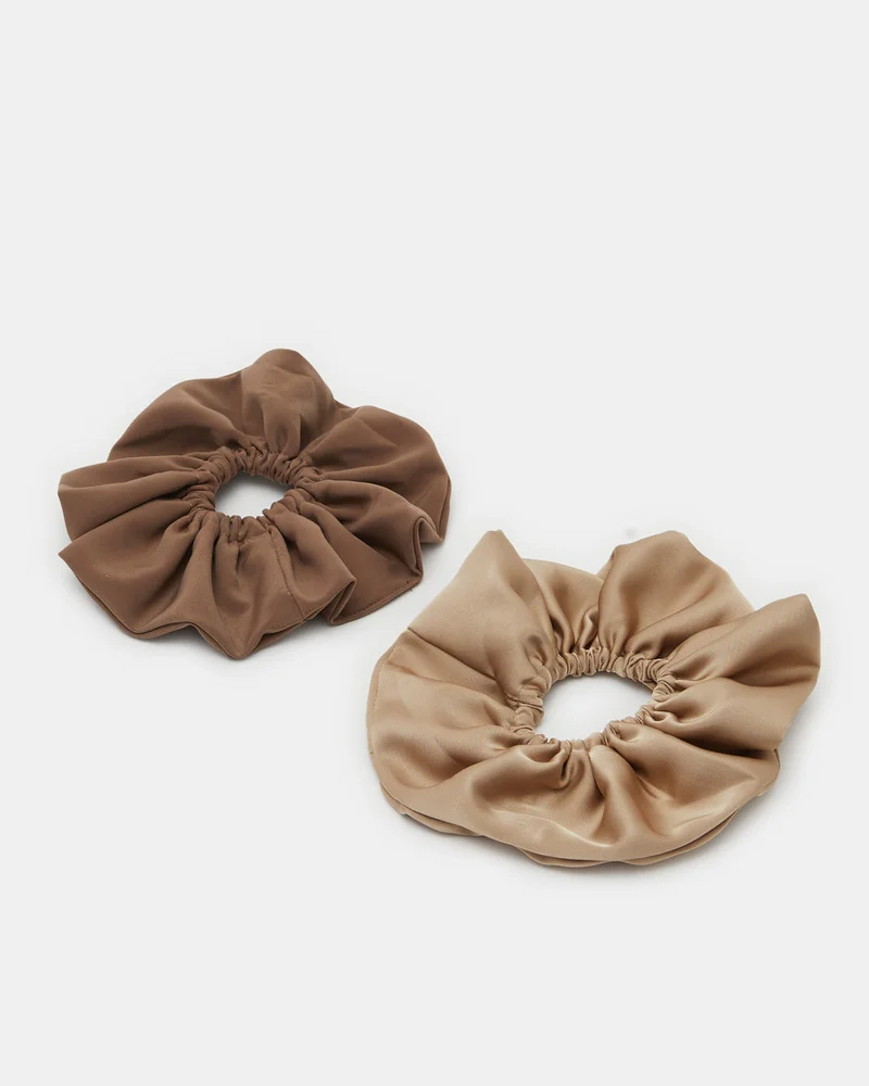 REDTAG Women Assorted Printed Hair Scrunchy Set (2 Piece)