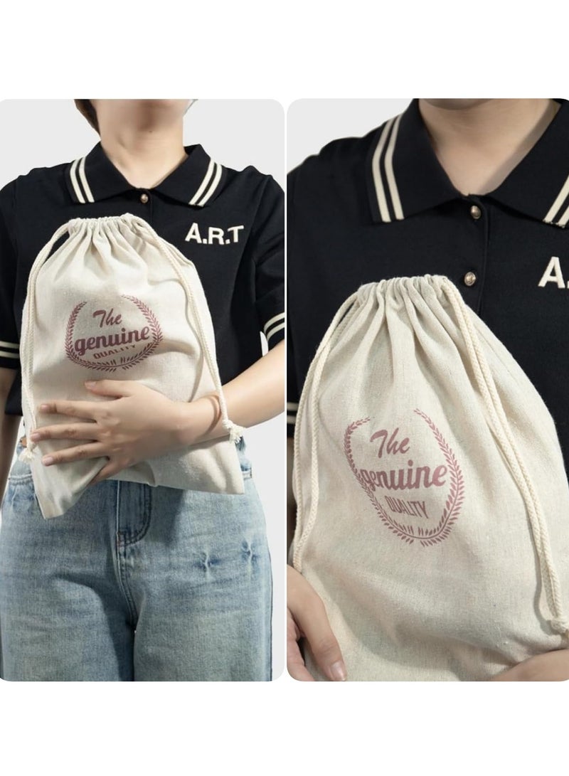 SYOSI 2-Pack Linen Bread Bags - Unbleached Reusable Burlap Storage Bags for Sourdough Loaves, Pastries, Baguettes, and Picnic & Camping Food - Image 5