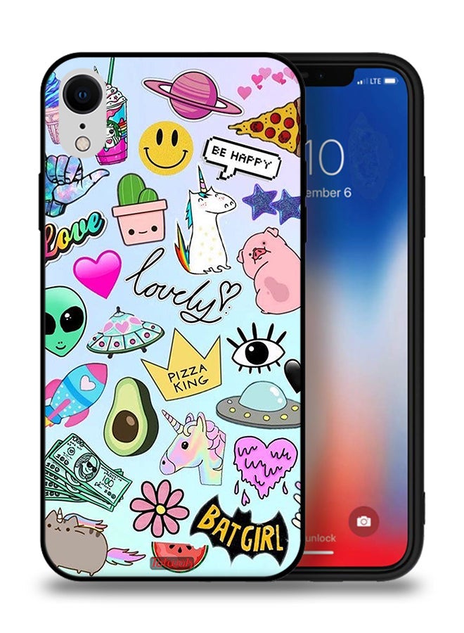 Tolwak Apple iPhone XR Protective Case Lovely Stickers - Image 1