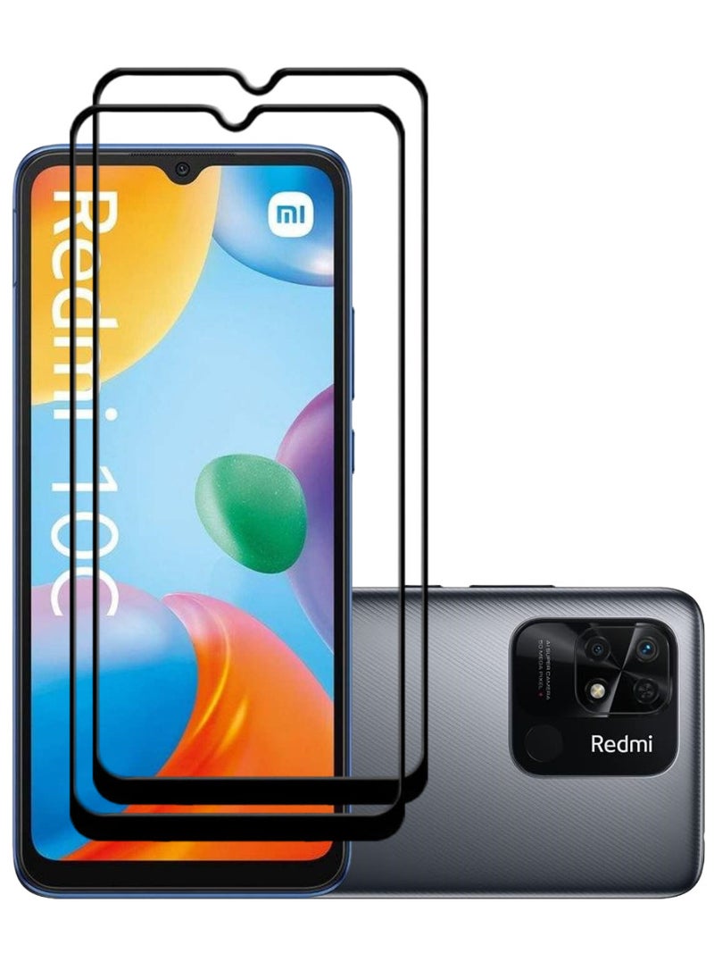 ACLIX 2 Pieces Antistatic ESD Dustproof Premium Quality High Definition Tempered Glass Screen Protector Designed For Xiaomi Redmi 10C - Image 1