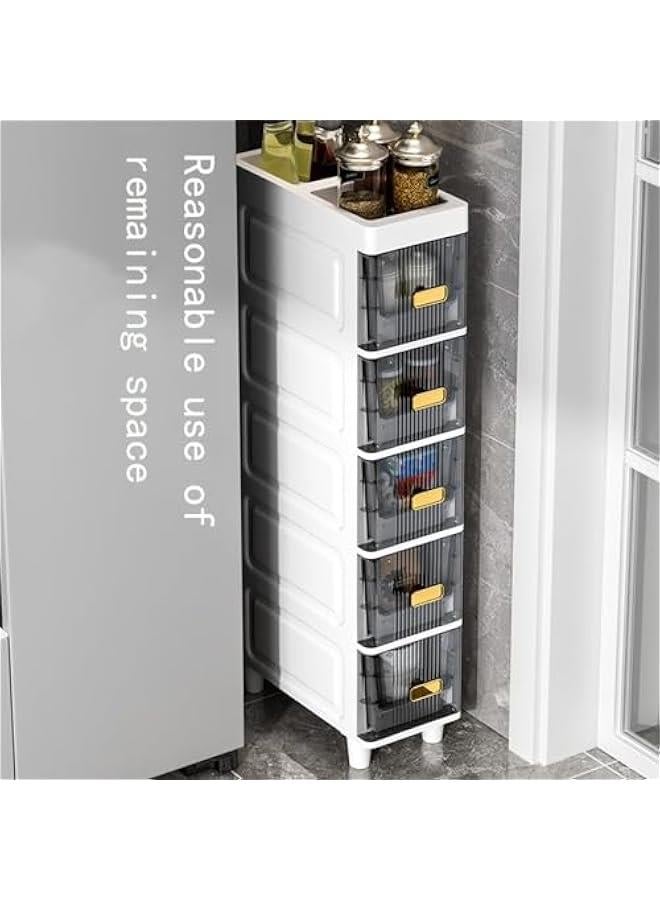 HOOKOR Bathroom Shelves, Slotted Storage Cabinets, Small Bathroom Storage Cabinets, Kitchen Corner Storage Cabinets Has 5-6 spaces for storage items, Waterproof Design (6 Layers) - Image 4