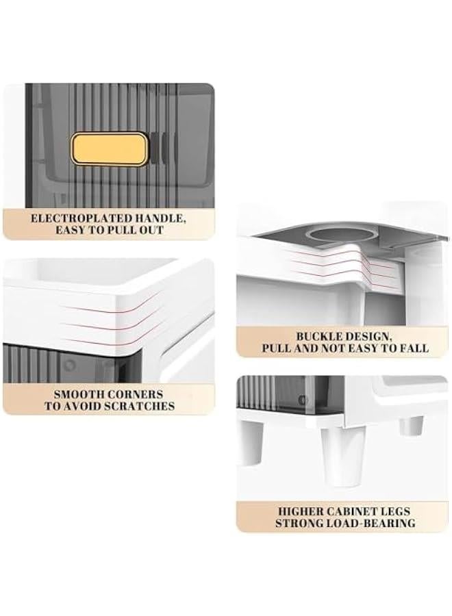 HOOKOR Bathroom Shelves, Slotted Storage Cabinets, Small Bathroom Storage Cabinets, Kitchen Corner Storage Cabinets Has 5-6 spaces for storage items, Waterproof Design (6 Layers) - Image 5