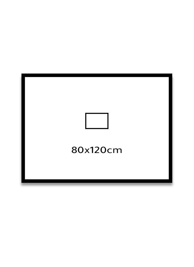 Marktna - Canvas Wall Art For Wall Decoration, Islamic Design,With A Hollow Black Frame,Size (120x80),One Piece - Image 1
