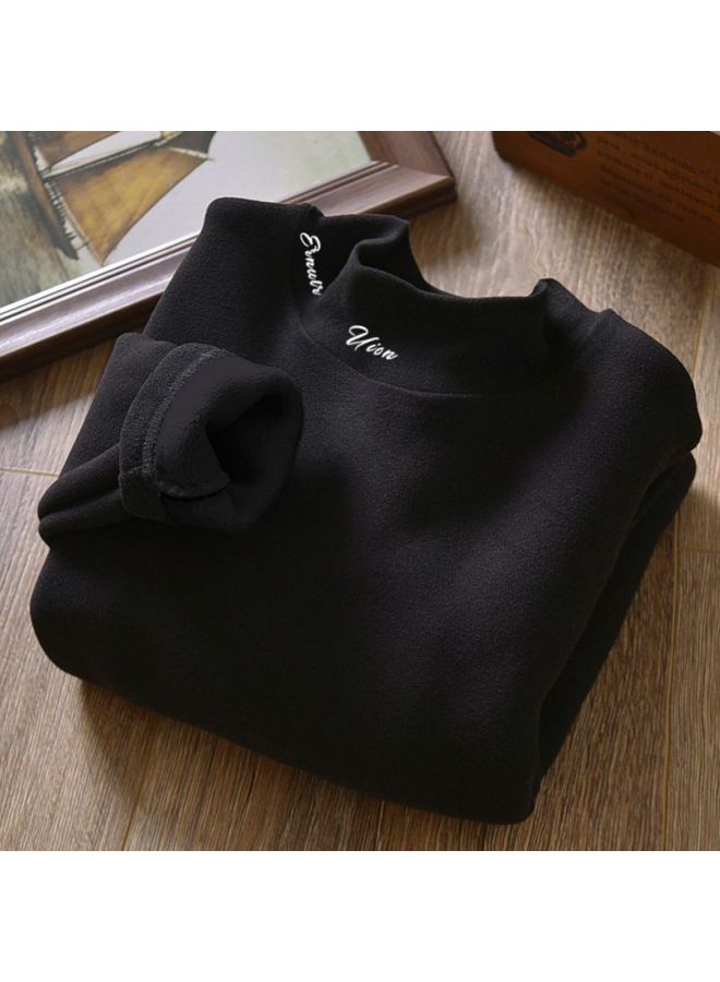 Children's New Derong Autumn And Winter Close-fitting Bottoming Shirts For Boys And Girls Brushed Warm Half Turtleneck Inner T-shirts For Kidsren