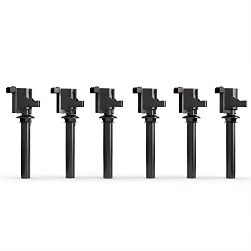 AA Ignition Ignition Coil Pack Set of 6 - Compatible with Ford, Mazda, Mercury 3.0L V6 Models - Replaces 18LZ-12029-AB, 18LZ-12029-AA, 2M2Z-12029-AC, DG500, DG513 - Fits 01, 02, 2003, 2004, 2005 Escape, Taurus - Image 1