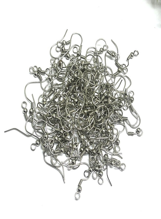 Excellentcrafts 100Pcs Earring Hooks for Jewelry Making � Fish Hook Ear Wires in Gold, Silver, Bronze, Rose Gold, Black � DIY Earring Making Kit for Women, Crafters & Beginners � 50 Pairs (Antique Silver) - Image 1