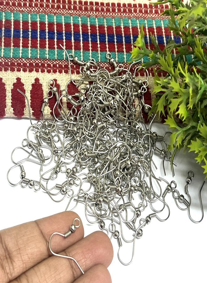 Excellentcrafts 100Pcs Earring Hooks for Jewelry Making � Fish Hook Ear Wires in Gold, Silver, Bronze, Rose Gold, Black � DIY Earring Making Kit for Women, Crafters & Beginners � 50 Pairs (Antique Silver) - Image 3