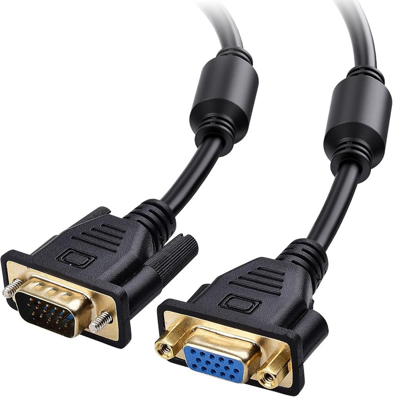 CableMatters VGA Extension Cable (VGA Cable Male to Female) - 10 Feet, Not Dual Male Cord, Not for DB9/Serial Use - Image 1