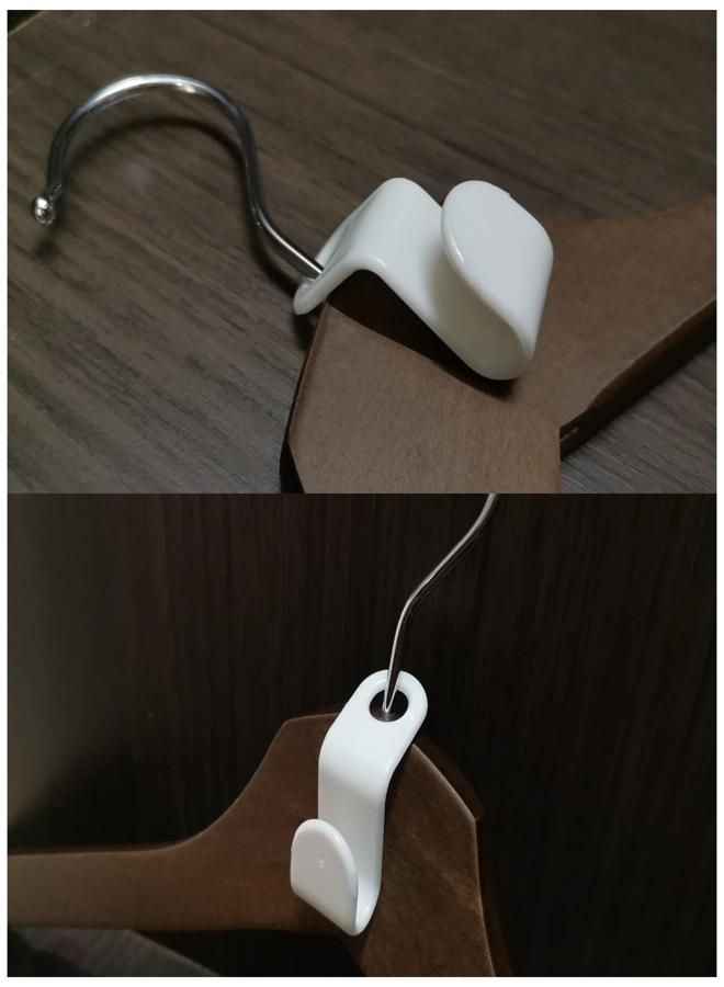 Clothes Hanger Connector Hooks Cascading Clothes Hangers Thicken, Space Saving Organizer for Heavy Duty Clothes Closet Hanger Extender Clips Cascading Connection Hooks - 20 Pcs - KataKeet  - Image 2