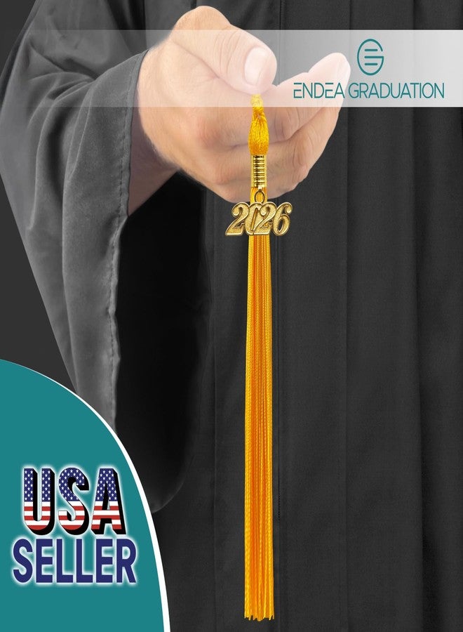 Endea Graduation شرابة تخرج إنديا بلون واحد مع قطرة تاريخ ذهبية (ذهبي، 2026) - Image 2