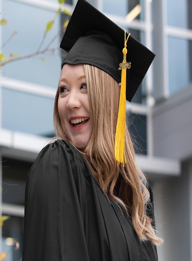 Endea Graduation شرابة تخرج إنديا بلون واحد مع قطرة تاريخ ذهبية (ذهبي، 2026) - Image 5