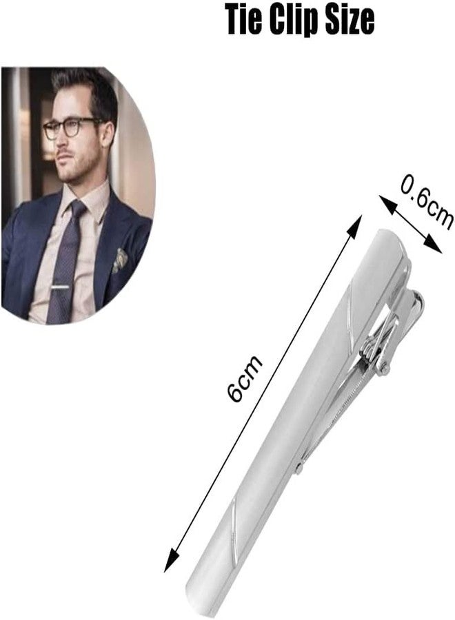 Elandy Metal Tie Clips for Men Necktie Tie Bar Pinch Clips Clasp Clip Clamp Pins for Business Party Wedding Anniversary Xmas Gift - Image 4