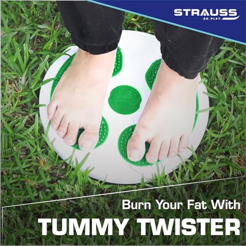 STRAUSS Tummy Twister | Tummy Trimmer, Abs Roller & Shaper for Women & Men | Exercise Machine with Non-Slip Surface | Ideal Equipment for Home Workouts (Green) - Image 3