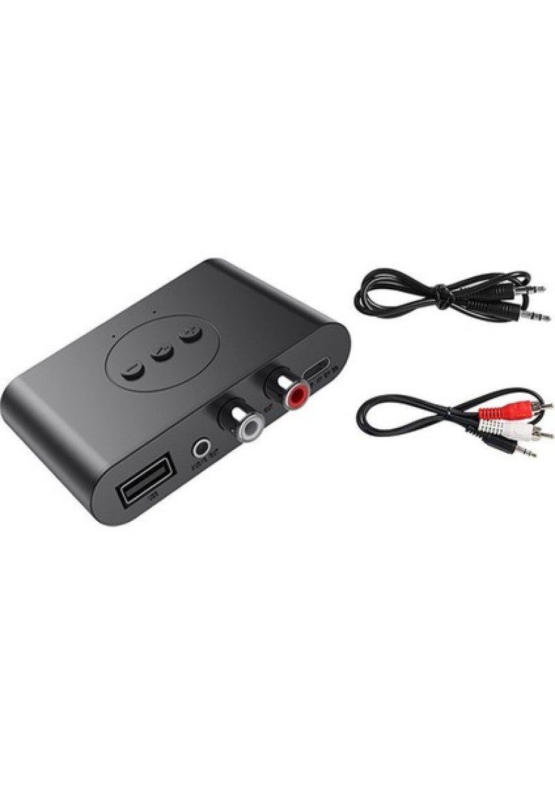 Bluetooth 5.0 Receiver: Black Compact Design - 33ft Signal Range Hi-fi Sound Quality for Car Stereo Home Audio Systems - Image 1
