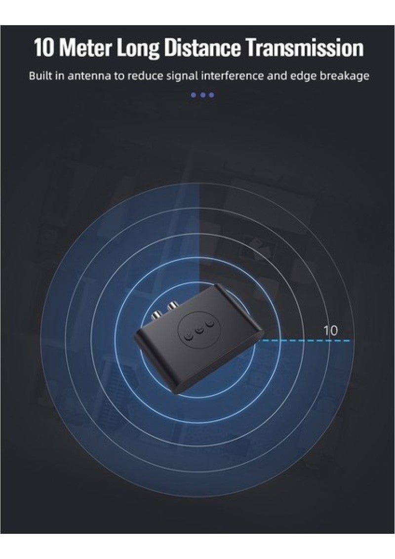 Bluetooth 5.0 Receiver: Black Compact Design - 33ft Signal Range Hi-fi Sound Quality for Car Stereo Home Audio Systems - Image 2