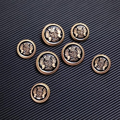 MASONEE 14-Piece Gold Metal Blazer Button Set - 23mm & 18mm Buttons for Men's Blazers, Suits, Sport Coats, Uniforms & Jackets - Image 3
