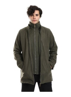 Andora Multi Zippers High Neck Gokh Jacket  - Image 1