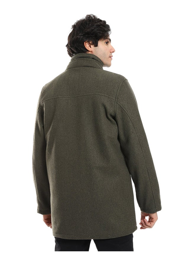 Andora Multi Zippers High Neck Gokh Jacket - Image 3