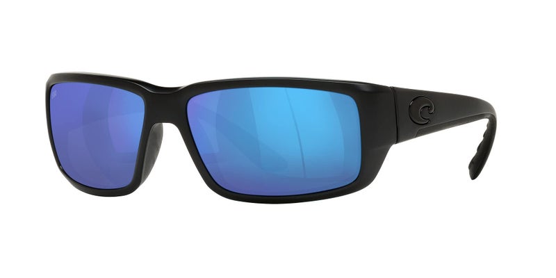 Costa Del Mar Mens Fantail Rectangular Sunglasses, Blackout/Grey Blue Mirrored Polarized-580G, 59 mm - Image 2