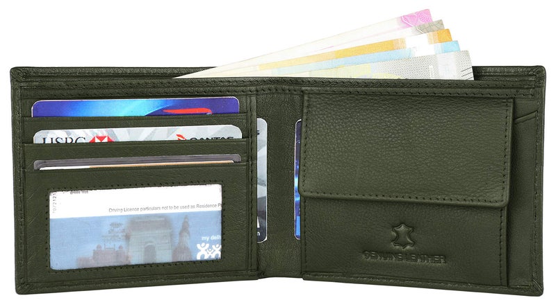 NAPA HIDE Metal Card Holder for Men & Women | RFID Blocking Stainless Steel Visiting & Credit Card Case | Sleek Pocket Wallet with Lock (Metal Finish) (Green) - Image 3