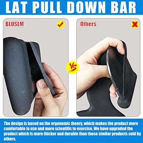 BLUSLM LAT Pull Down Bar for Cable Machine, LAT Pulldown Attachments T-bar V-bar Cable Attachment for Gym, Back Tricep Strength Training Handle (BL01) - Image 5