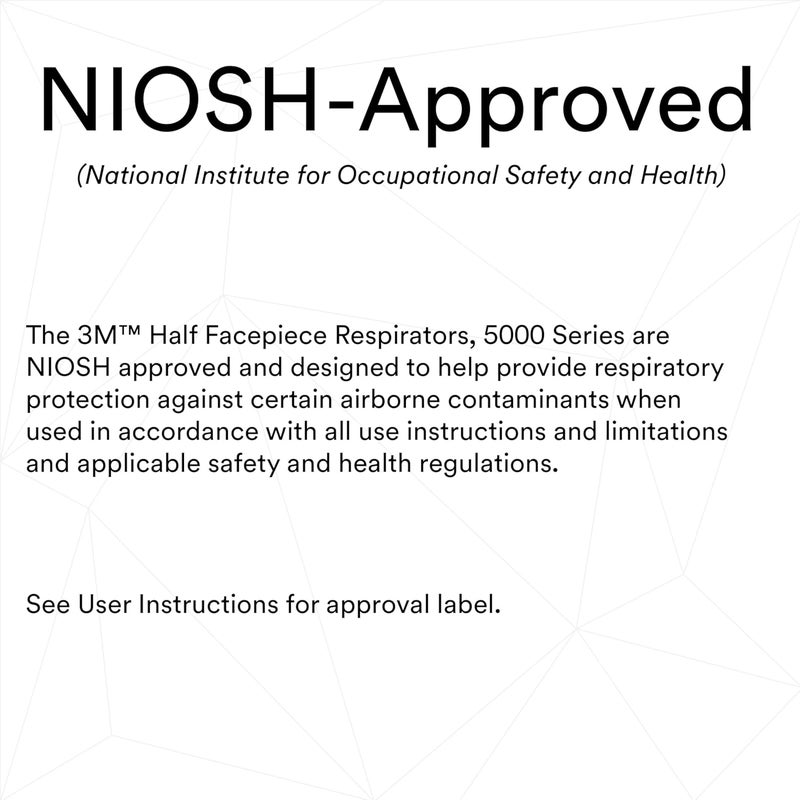 3M Half Facepiece Disposable Respirator, Organic Vapor, NIOSH Approved, Lightweight, Pre-assembled, No Maintenance - Image 2