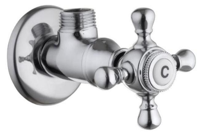 SarrDesign Saar Design angle valve SD3100-1-CP, silver, 1/2 x 1/2