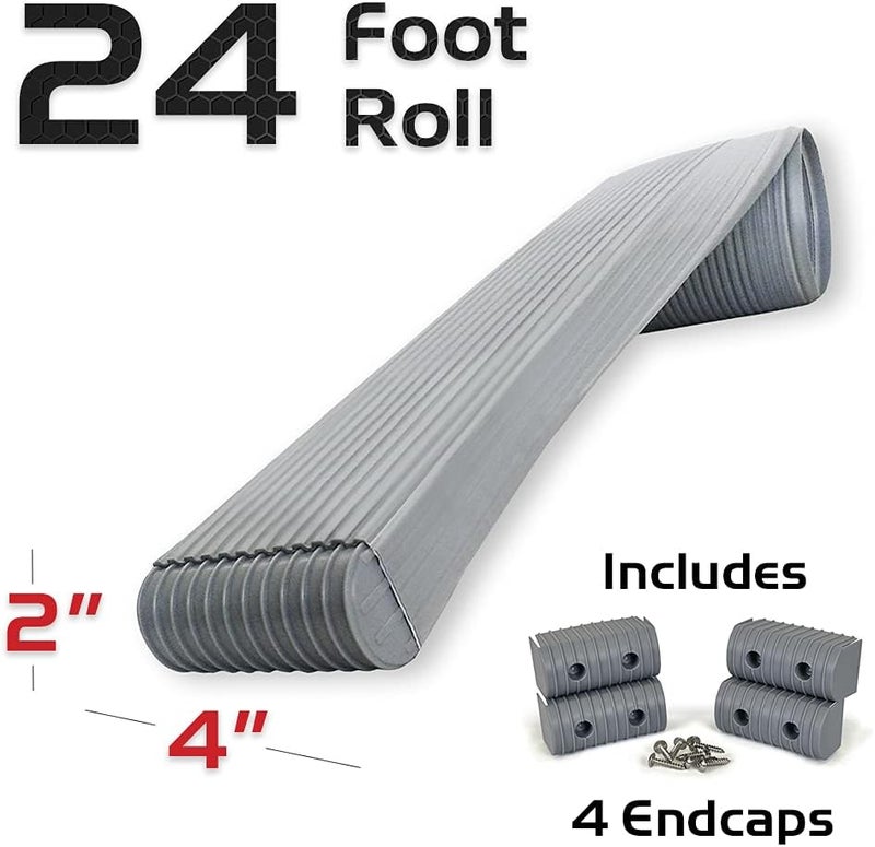 Caliber Bunk Wrap Kit 23054, 24-ft Roll of 2x4-in Bunk Wrap with Endcaps, Grey - Image 2