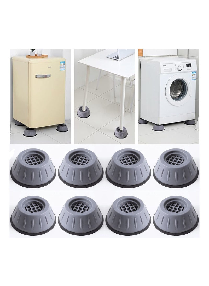 KASTWAVE - 8pcs Washing Machine Shock Pad, Dryer Foot Pad, Washing Machine Shock Noise Reduction Stand Stabilizer, Anti-Move Anti-Slip Heightened Shock Absorber and Noise Reduction Pad Protector Base - Image 1