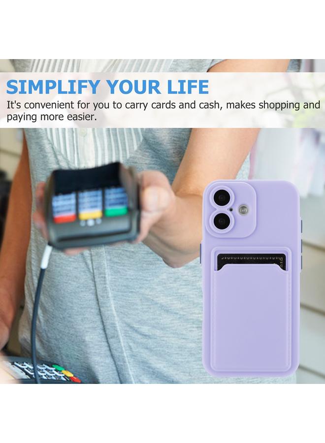 اس-توب جراب لهاتف iPhone 16 Plus مصنوع من مادة TPU ذات ملمس جلدي مع أزرار بلون متباين - Image 5