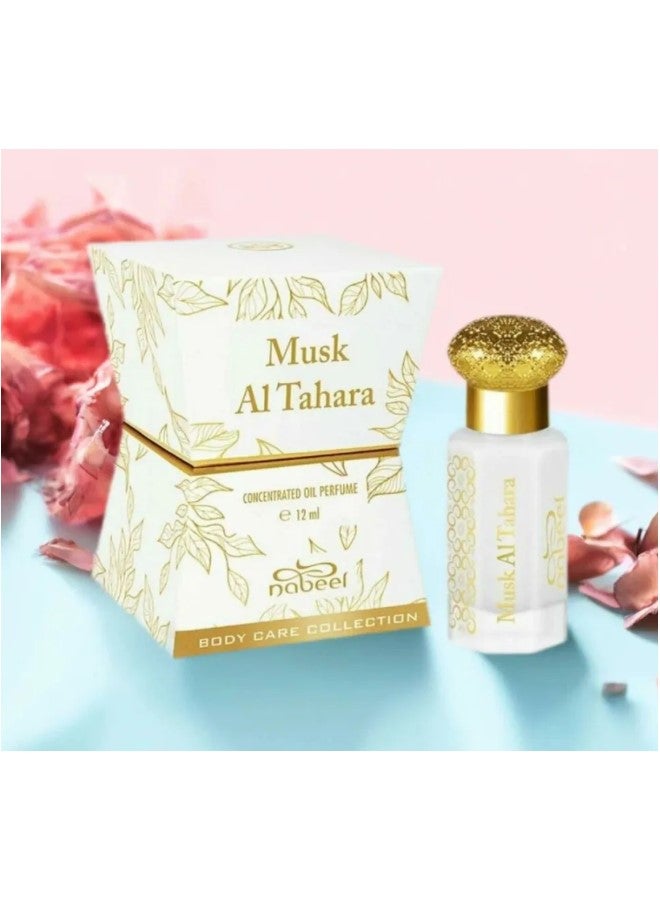 نبيل مسك الطهارة 12 مل زيت عطري يدوم طويلاً، خالي من الكحول، عطر عربي فاخر - Image 3