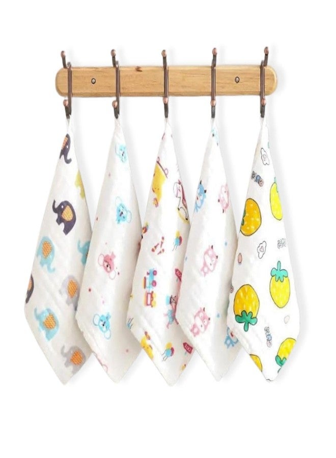 Lil' Shark Premium Muslin Baby Face Towels & Washcloths: Soft | Absorbent & Reusable (Cotton, 5) - Image 1