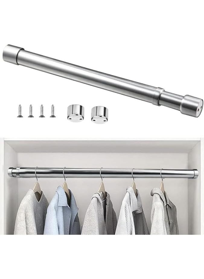 MahMir Stainless Steel Extendable Rod ,Clothes Rail Pole with End Sockets & Screws and Rust Resistant for Wardrobe, Shower, Balcony, Windows (  56 - 100cm )  - Image 1