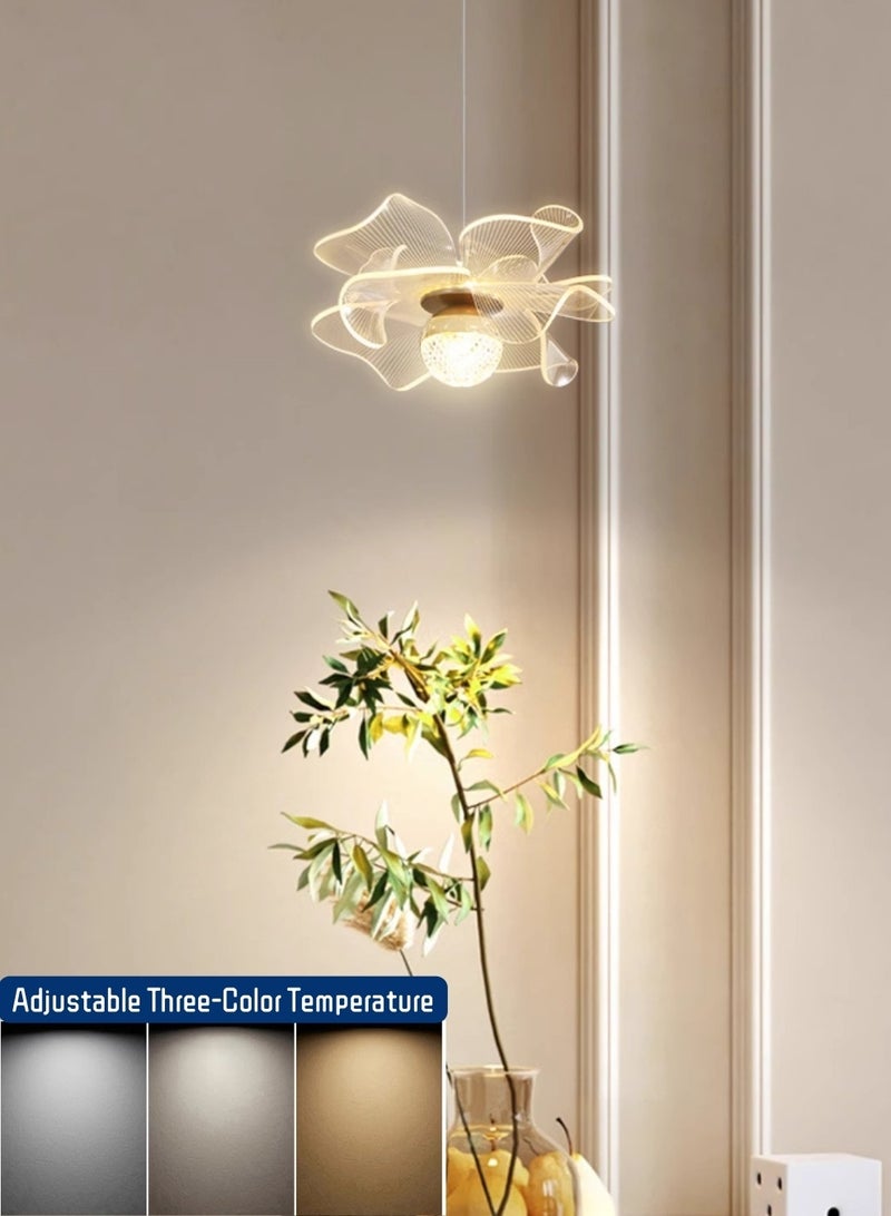 Trending Lights  chandeliers, led lights, Adjustable Three-Color Temperature, Modern and simple decoration lights, Curled Leaf Night Light, Applicable to Living room, bedroom - Image 4