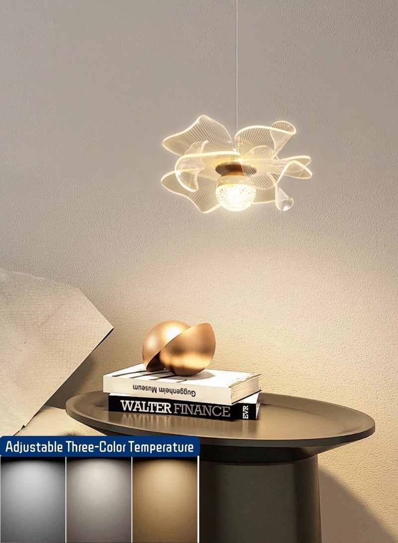 Trending Lights  chandeliers, led lights, Adjustable Three-Color Temperature, Modern and simple decoration lights, Curled Leaf Night Light, Applicable to Living room, bedroom - Image 1
