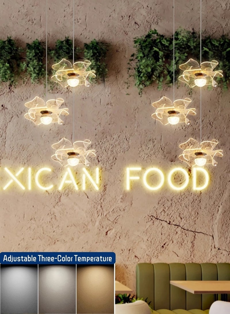 Trending Lights  chandeliers, led lights, Adjustable Three-Color Temperature, Modern and simple decoration lights, Curled Leaf Night Light, Applicable to Living room, bedroom - Image 2