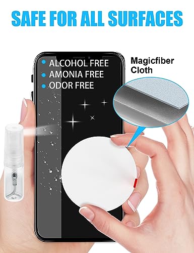 Tounee Keyboard Cleaner Kit, Electronics Cleaning Kit with Retractable Big Brush, Portable, 20 in 1 Multi-Tool Kit for Phones, Tablet, Computer, PC Monitor,TV Camera Lens with 2.5ml Mist Spray (White) - Image 5