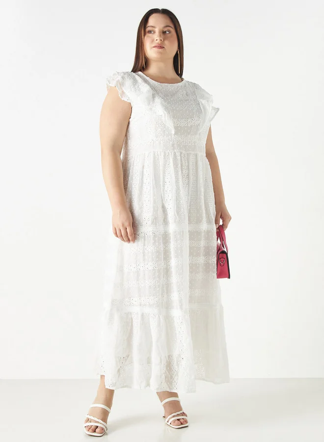 تواكستريمز فستان متعدد الطبقات مطرز وكشكش من تو إكستريمز