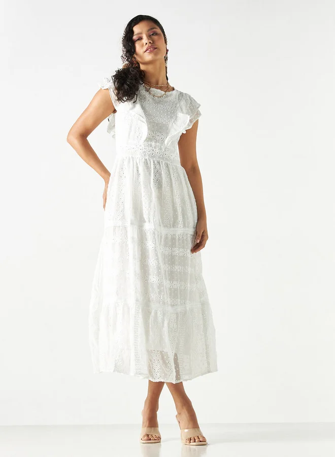 تواكستريمز فستان متعدد الطبقات مطرز وكشكش من تو إكستريمز