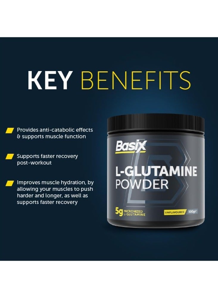 Basix L-Glutamine Powder 300g Unflavored 60 Serving - Image 4
