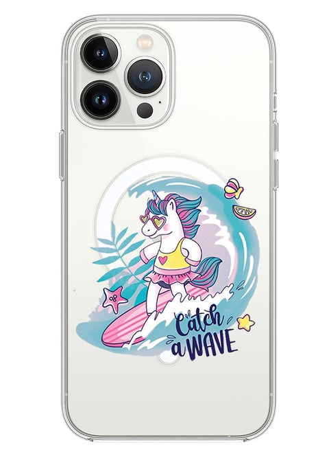 Magnetic Case for iPhone 14 Pro 6.1-inch Compatible with MagSafe Wireless Charging, Shockproof Phone Bumper Cover Catch a wave copy