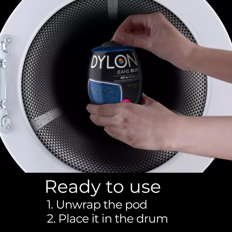 Dylon Washing Machine Fabric Dye Pod for Clothes & Soft Furnishings, 350g â€“ Jeans Blue - Image 5