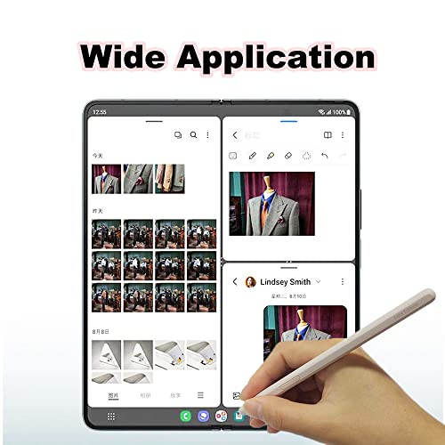 PCTC Galaxy Z Fold 4 S Pen Fold Edition,S Pen Z Fold 4,4096 Pressure Levels,Stylus Pen Replacement for Samsung Galaxy Z Fold 4 5G + Tips/Nibs(Beige) EF- FF92PCBEGUS - Image 5