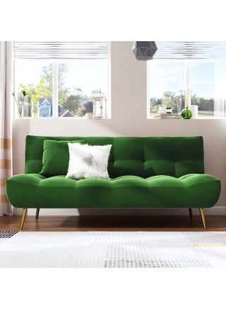 Comfynest Scandinavian Tufted Back Couch Armless Sofa Bed With Brass Legs 180 X 95 X 85 Cm Green - pzsku/ZF9147B7A625C6C0A9CC0Z/45/1747689726/355e0a0c-f00f-4132-a845-759fb3318bea