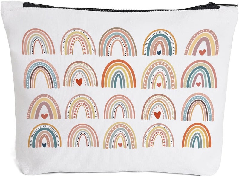 Inspiring gifts for Women, Rainbow Bags for Girls Women, Rainbow Makeup Bag for Her Teeny, Rainbow Wall, Daughter Granddaughter Birthday Gifts- Makeup Bag Cosmetic Bag Travel Pouch Gift for Her