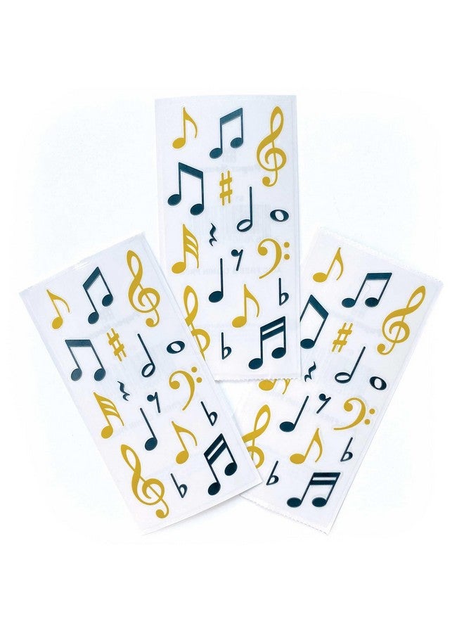 Paper House Productions Pack of 3 Sticker Half-Sheets for Crafts, Scrapbooking & Collecting - Musical Notes - Image 1