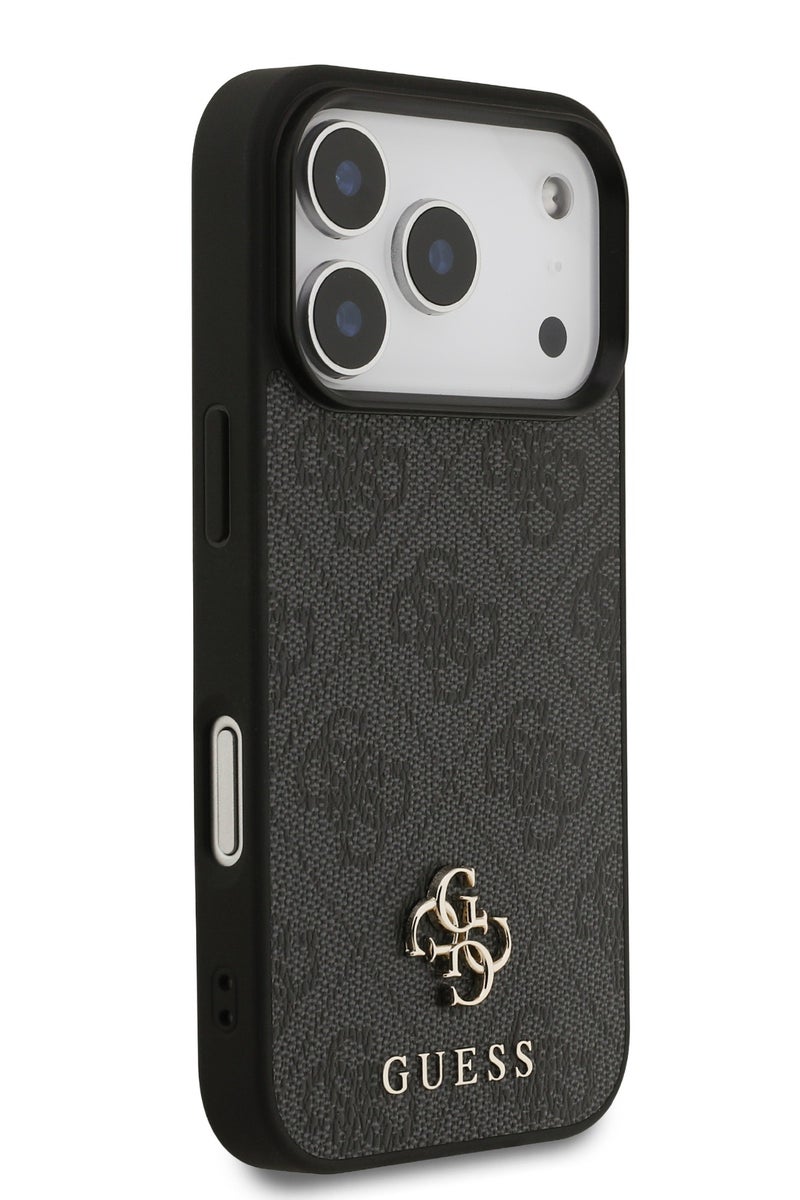 GUESS iPhone 17 Pro MAx MagSafe Case 4G PU Leather With Small 4G & Classic Metal Logo / Magsafe Compatible / Ultra Slim / lightweight design / Easy Installation - Black - Image 4