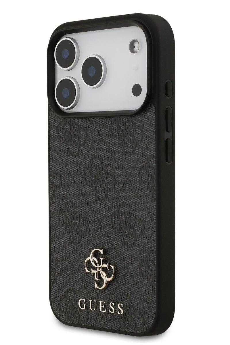 GUESS iPhone 17 Pro MAx MagSafe Case 4G PU Leather With Small 4G & Classic Metal Logo / Magsafe Compatible / Ultra Slim / lightweight design / Easy Installation - Black - Image 3
