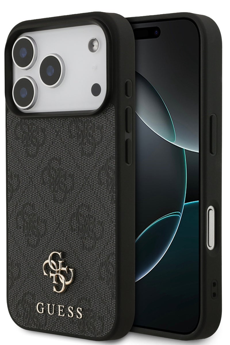 GUESS iPhone 17 Pro MAx MagSafe Case 4G PU Leather With Small 4G & Classic Metal Logo / Magsafe Compatible / Ultra Slim / lightweight design / Easy Installation - Black - Image 2