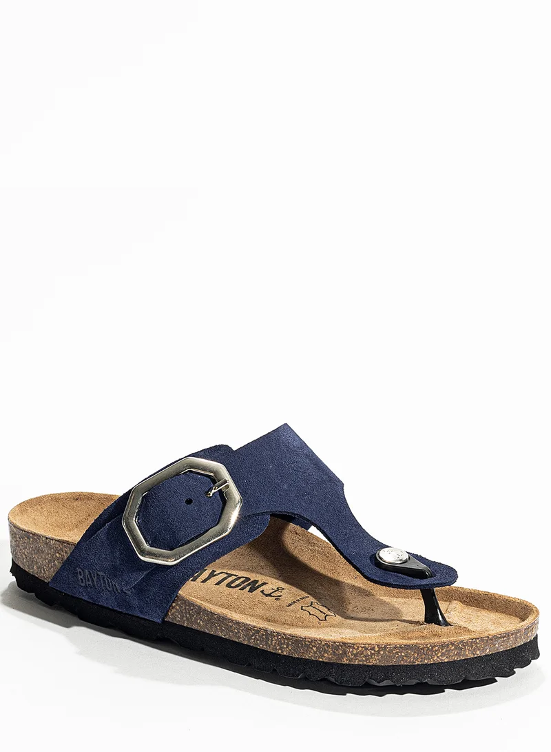 BAYTON Mercure Leather Flat Sandals